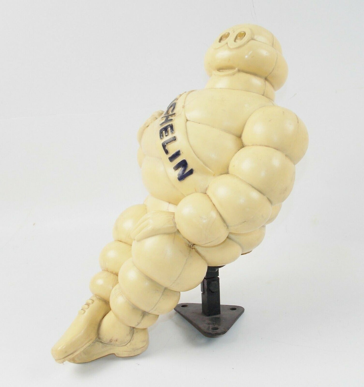 1960's MICHELIN TIRES BIBENDUM MAN DOLL+MOUNT VINTAGE TRUCK LORRY MASCOT H=18" - MotoRaider