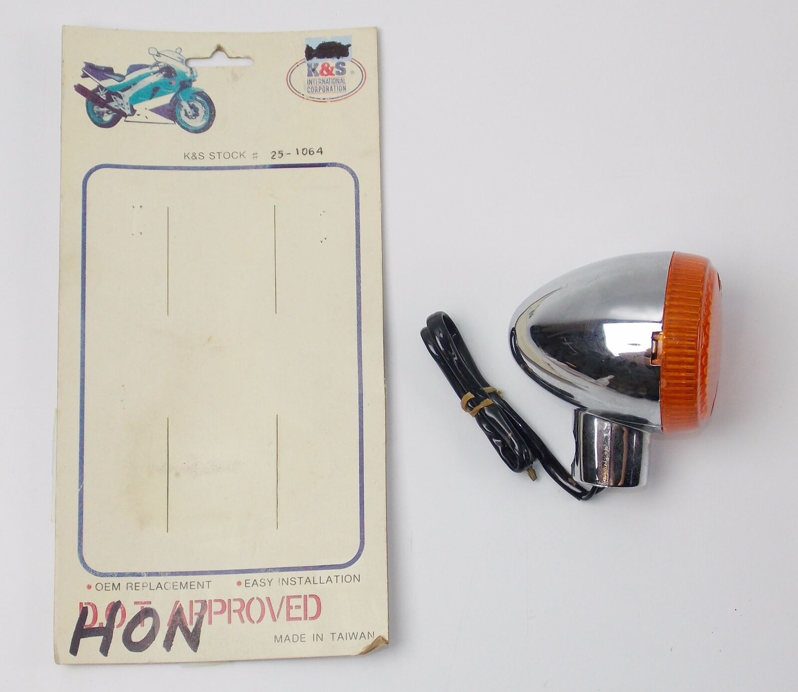 K&S HONDA TURN SIGNAL 1987-2007 VT600C VT1100 VF700 OEM 33450-MNO-003 25-1064 - MotoRaider