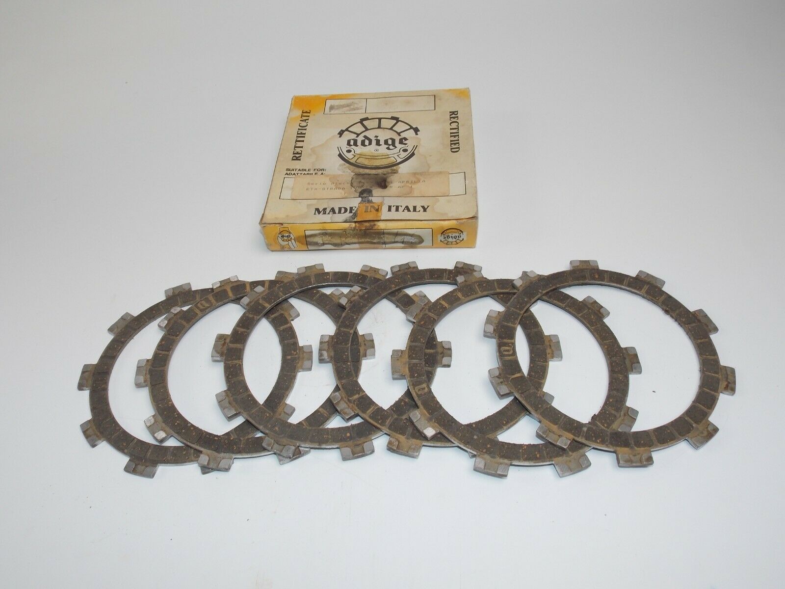 NOS ADIGE BR-46 CLUTCH DISC SET APRILIA ETX STRADA TUAREG  AF-1 MOTOR ENGINE - MotoRaider