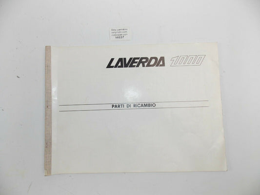 OEM 1970's LAVERDA 1000cc PARTS MANUAL DIAGRAM BOOK MOTOR CHASSIS ITALIAN - MotoRaider