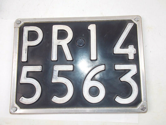 1970's VINTAGE CAR REAR LICENCE PLATE PARMA ITALY FERRARI MASERATI ALFA FIAT - MotoRaider