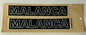 2 MALANCA DECAL STICKER MARK 30x170mm MOPED MOTORCYCL BLACK SILVER VINTAGE ITALY - MotoRaider