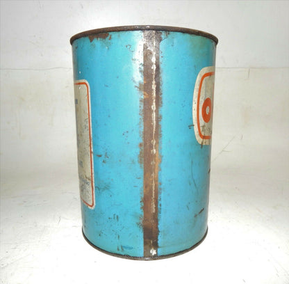 1960's OLIOFIAT MOTOR OIL CAN CONTAINER 1 GAL TIN 9.75x7" ALFA LANCIA MASERATI - MotoRaider