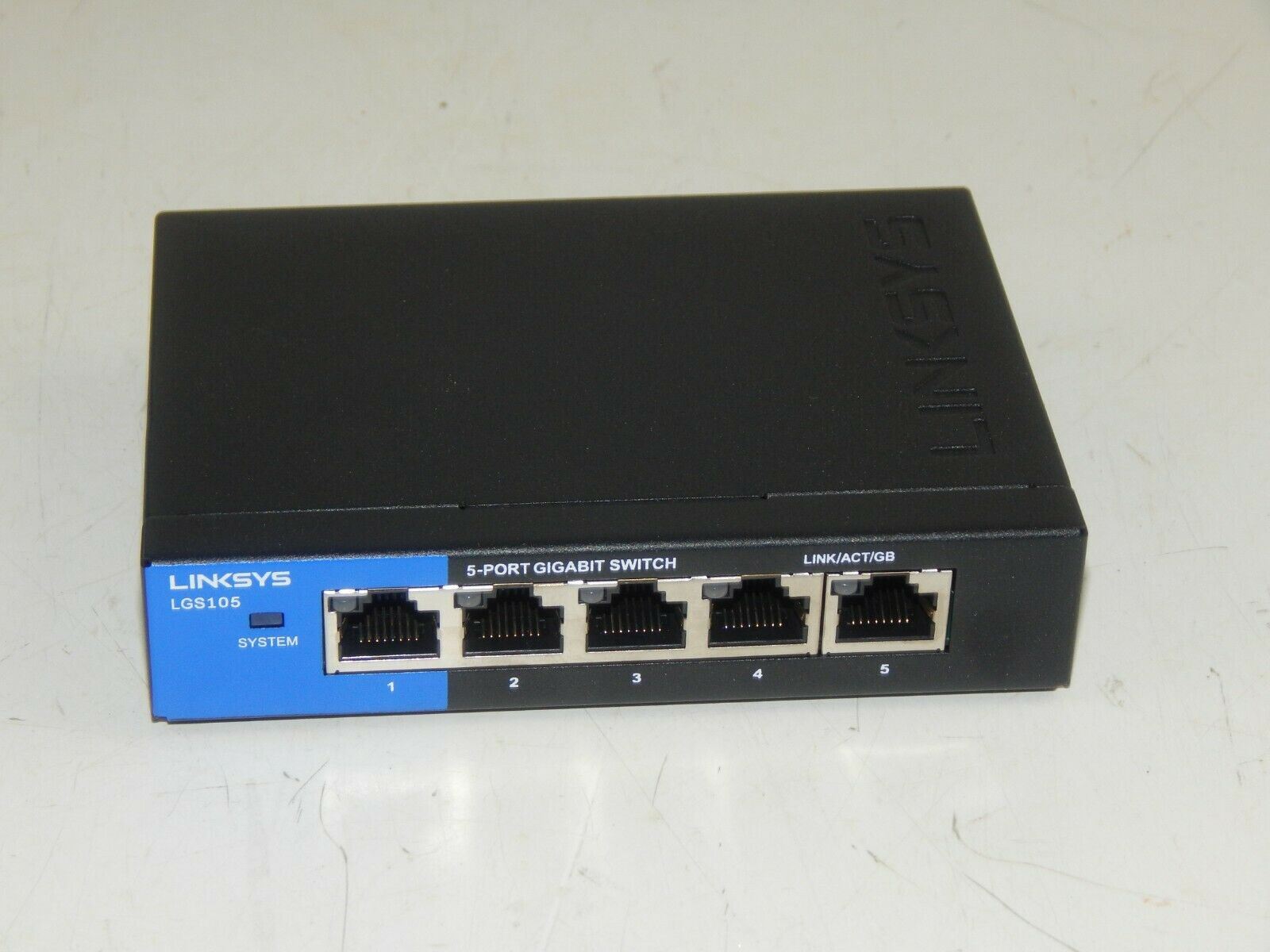 LINKSYS 5 PORT NETWORK SWITCH 1000MBPS MODEL LGS105 - MotoRaider