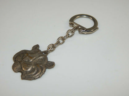 ORIGINAL 1970's ESSO TIGER METAL EMBLEM KEY CHAIN RING FOB  ITALY 30x630mm - MotoRaider