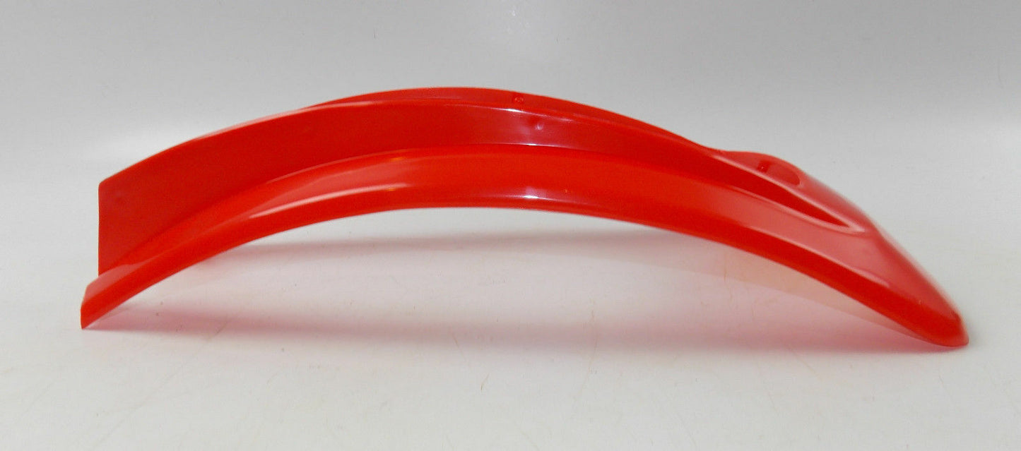 NOS RED FRONT FENDER EXTENSION VINTAGE MX ENDURO MUDDER MUD GUARD CAGIVA HONDA - MotoRaider