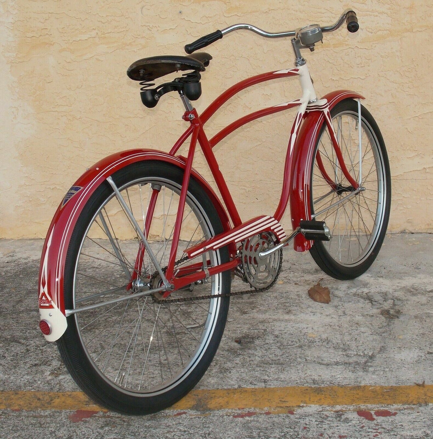 1940's Rollfast Men Bicycle Red Restored Wheels 26" Skip-Tooth Antique Americana - MotoRaider