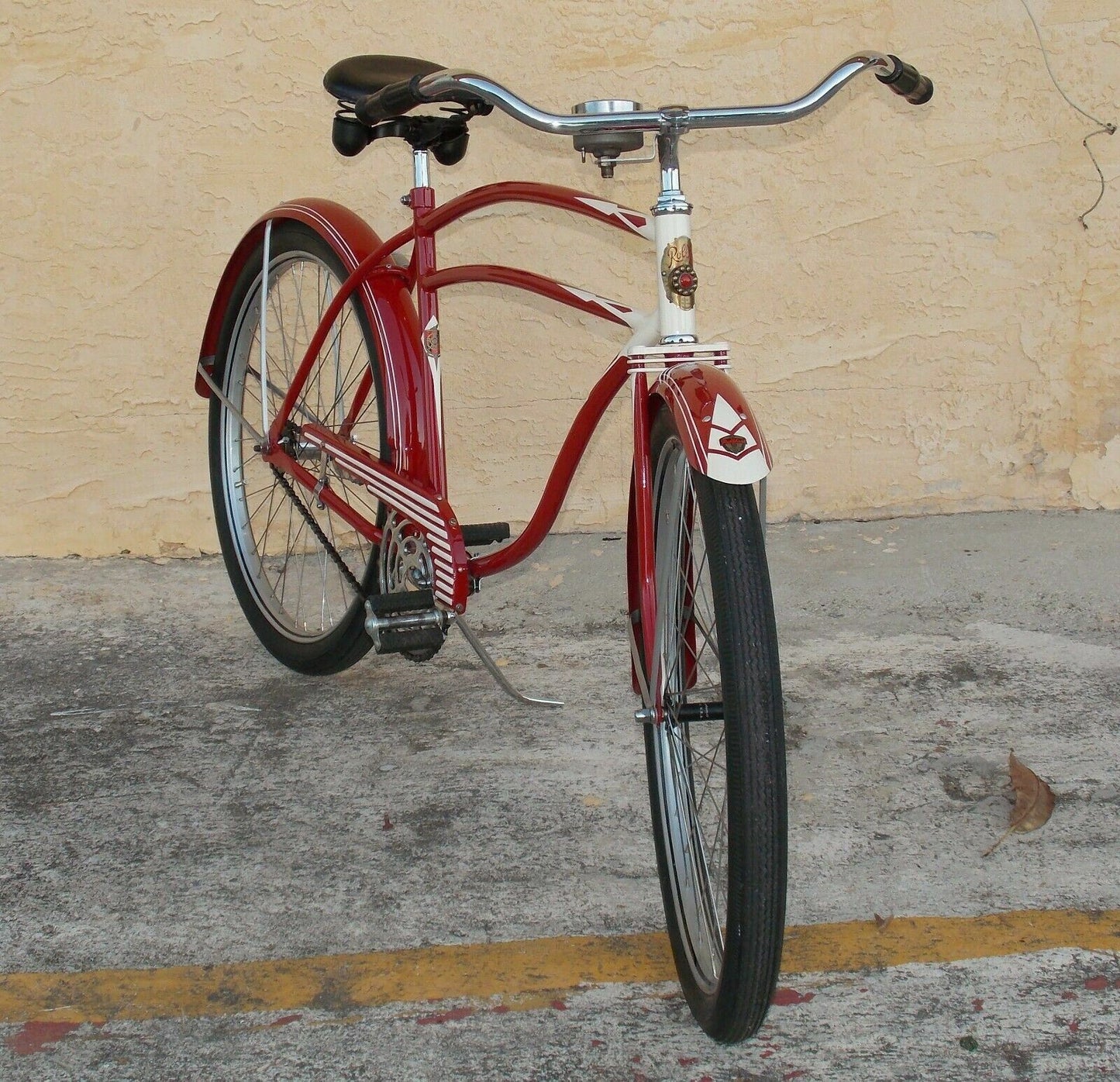 1940's Rollfast Men Bicycle Red Restored Wheels 26" Skip-Tooth Antique Americana - MotoRaider