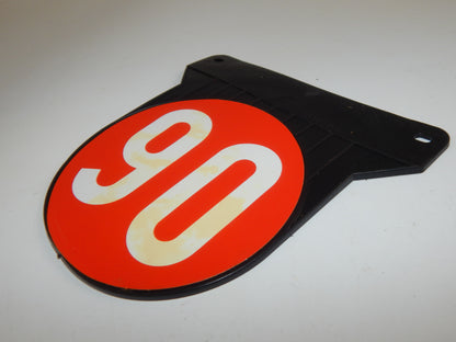 1980's MOTORCYCLE MOPED SCOOTER REAR FENDER RUBBER FLAP "90" DECAL ITALY - MotoRaider