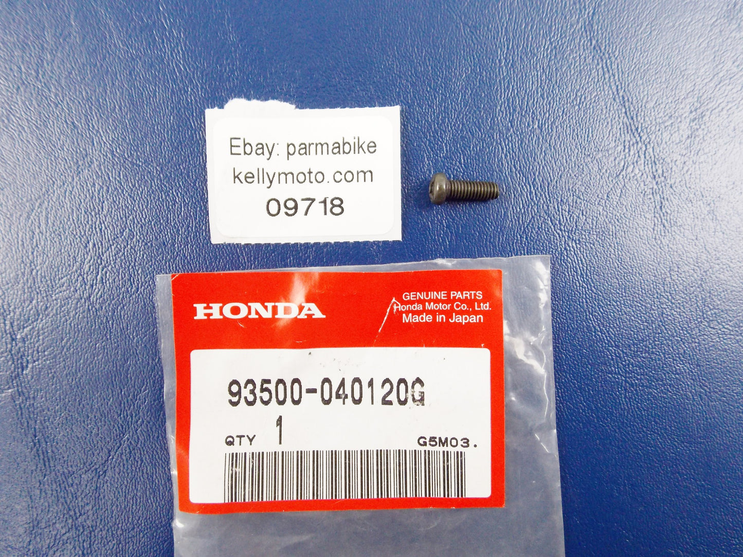 NOS OEM HONDA 2003 | 2005 | 2007 CB1300 SCREW PAN 4x12 93500-040120G - MotoRaider