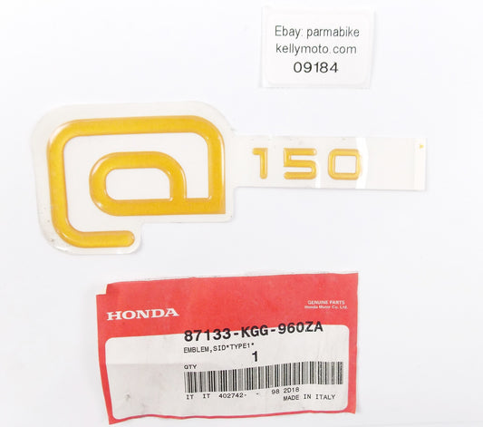 NOS OEM 2000 HONDA NES125 TYPE 1 SIDE COVER EMBLEM DECAL LOGO  87133-KGG-960ZA - MotoRaider