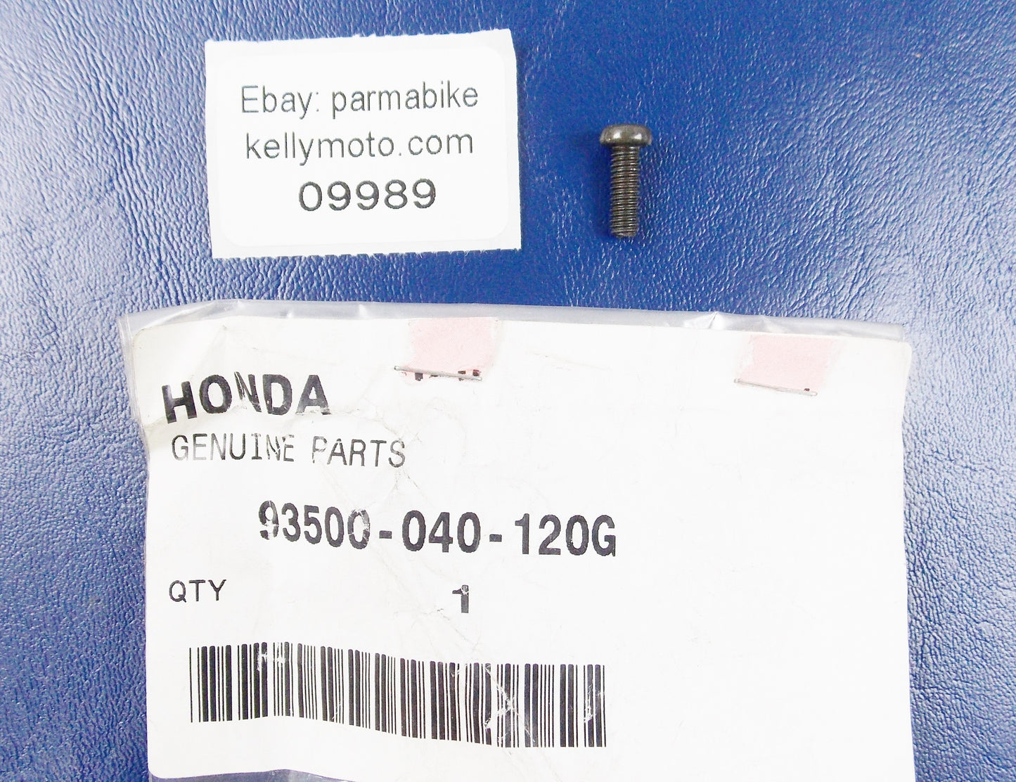 NOS OEM HONDA 2003 | 2005 | 2007 CB1300 SCREW PAN 4X12 93500-040-120G - MotoRaider