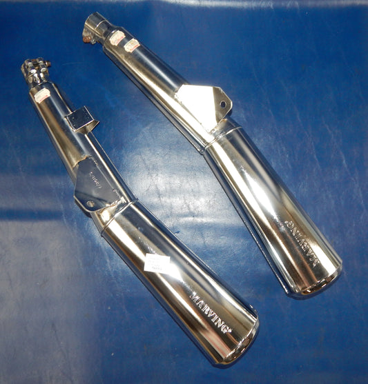 MARVING CHROME RIGHT/LEFT EXHAUST MUFFLER PIPE SILENCER YAMAHA 80's XJ900 Y2011C - MotoRaider