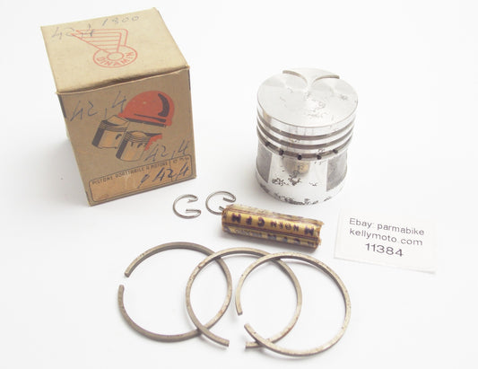 NOS DINAMIN PISTON+RINGS+PIN+CLIPS SET CPL.D. 42.4 mm DUCATI 60 cc MINI BIKE - MotoRaider