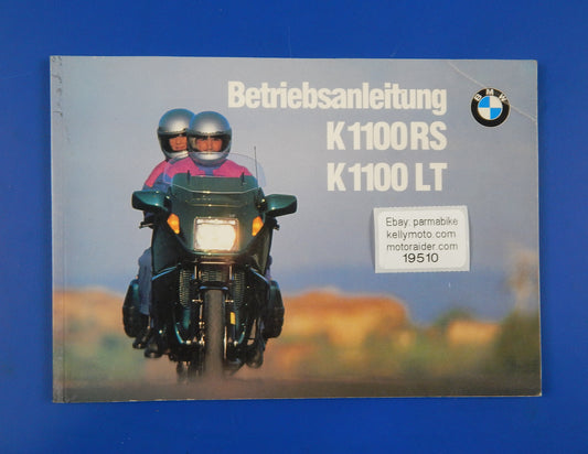 OEM BMW 1989 K1100LT 1992 K1100RS USER MAINTENANCE OWNER MANUAL BOOK 01409799390 - MotoRaider