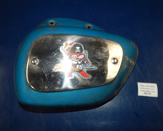 1960's MORINI CORSARO PIRATE LEFT TOOL BOX FRAME SIDE COVER BLUE VINTAGE ITALY - MotoRaider