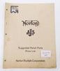 1975 NORTON-TRIUMPH AJS SUGGESTED RETAIL SPARE PARTS PRICE LIST BOOK AA111/75 - MotoRaider