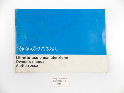 CAGIVA ALETTA ROSSA OWNER MANUAL BOOK CATALOG  ITALIAN  ENGLISH 37142/83 - MotoRaider