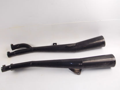 2 IN 1 SITO EXHAUST MUFFLER BLACK CHROME SUZUKI GSX 750 - MotoRaider