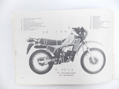 CAGIVA ALETTA ROSSA OWNER MANUAL BOOK CATALOG  ITALIAN  ENGLISH 37142/83 - MotoRaider