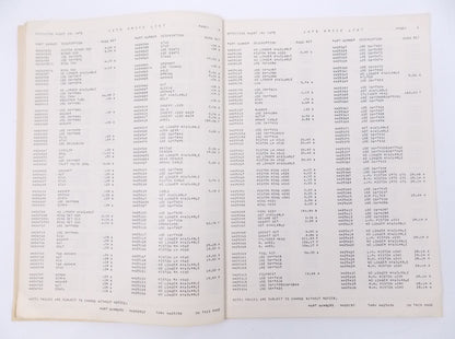 1975 NORTON-TRIUMPH AJS SUGGESTED RETAIL SPARE PARTS PRICE LIST BOOK AA111/75 - MotoRaider