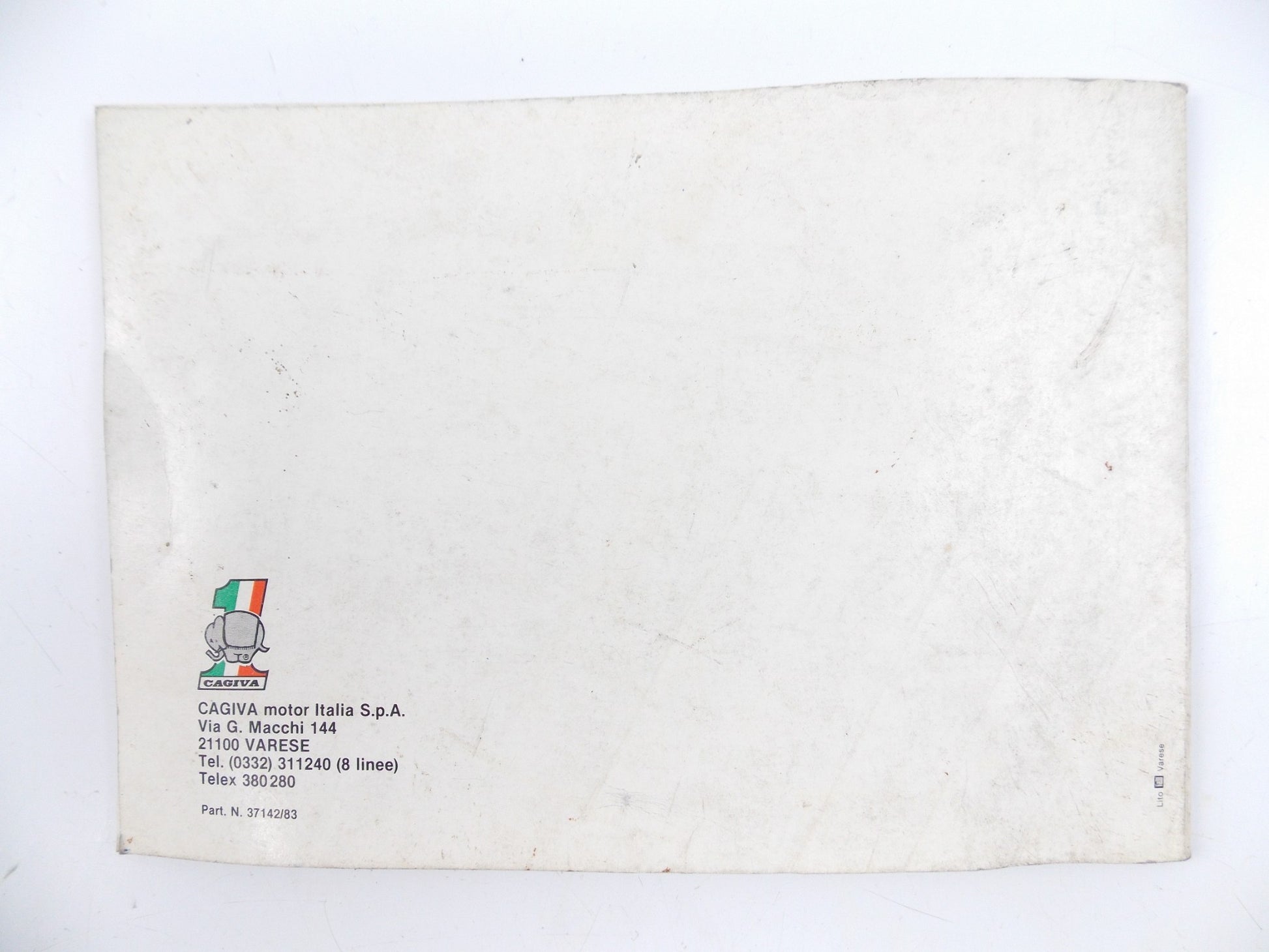 CAGIVA ALETTA ROSSA OWNER MANUAL BOOK CATALOG  ITALIAN  ENGLISH 37142/83 - MotoRaider