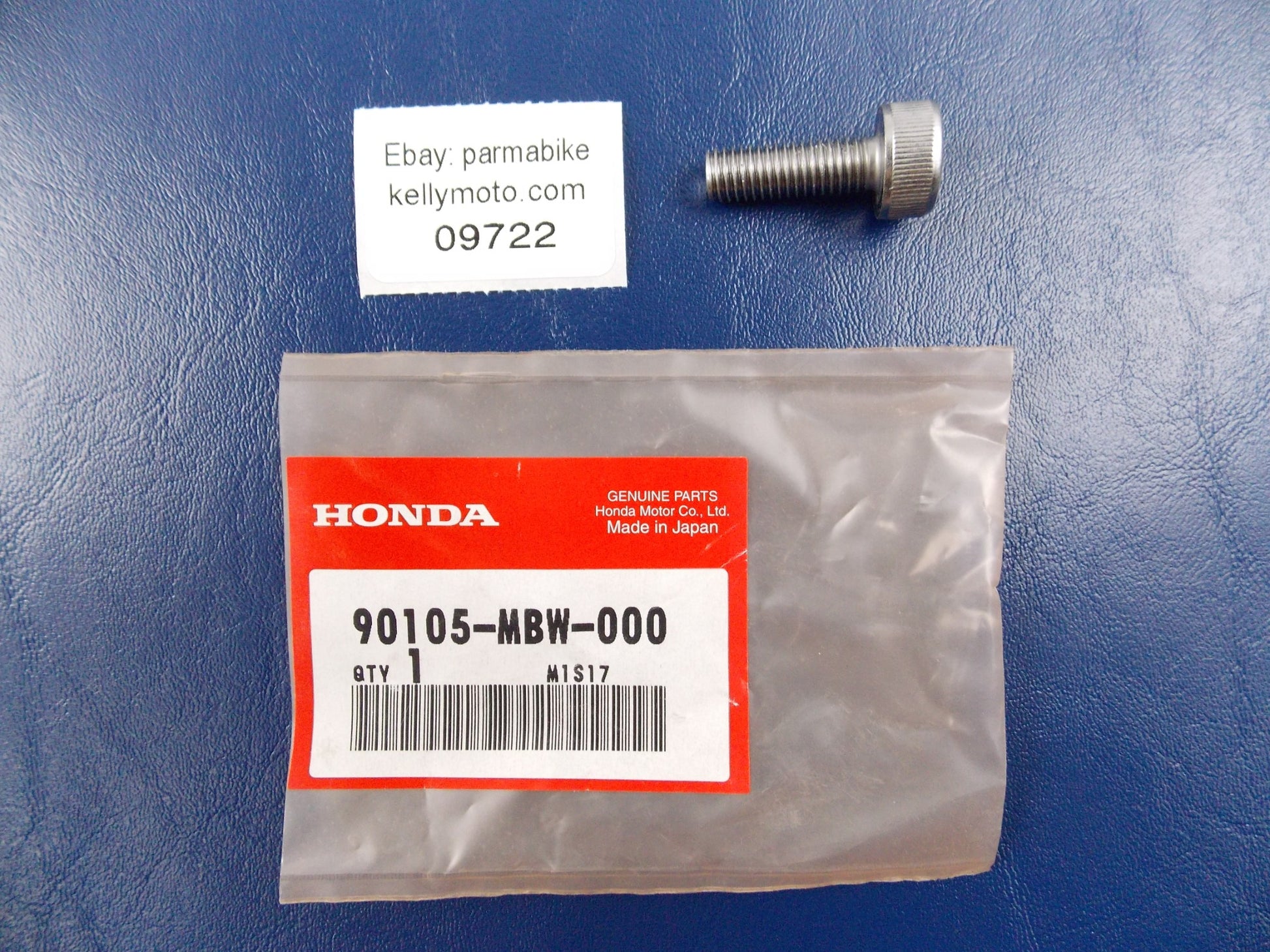 NOS OEM HONDA 1999-2003 CBR1100 STEP BOLT, SOCKET (8X25) 90105-MBW-000 - MotoRaider