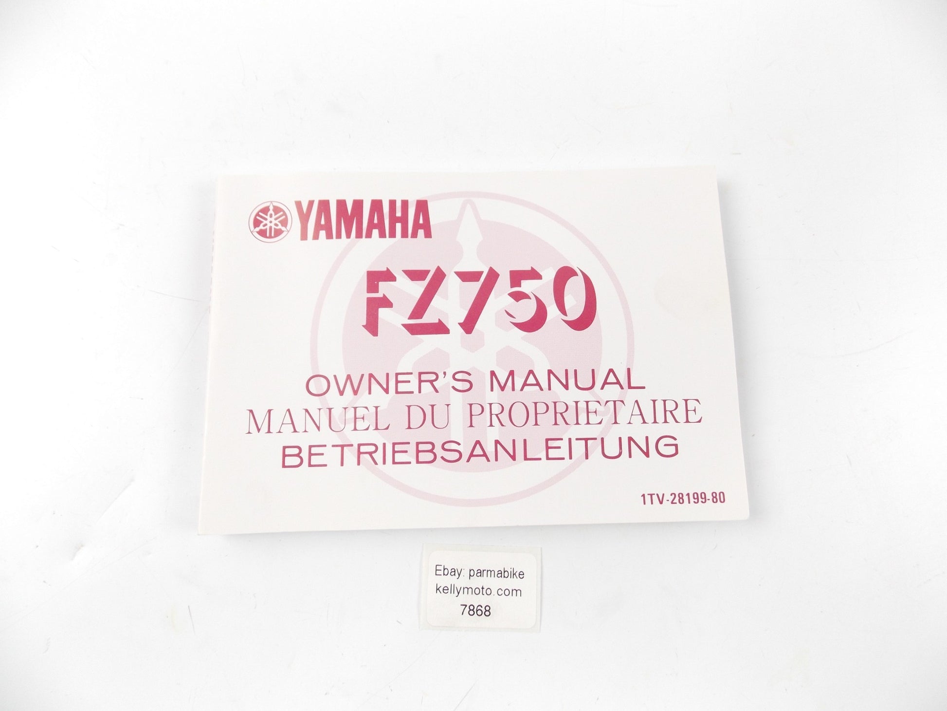 1980'S YAMAHA OWNER USER MANUAL BOOK FZ750 ENGLISH FRENCH GERMAN 1TV-28199-80 - MotoRaider