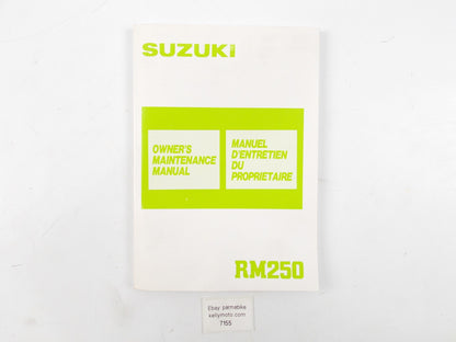 1987 SUZUKI OWNER MAINTENANCE MANUAL BOOK RM250 ENGLISH FRENCH 99011-26CS0-01B - MotoRaider