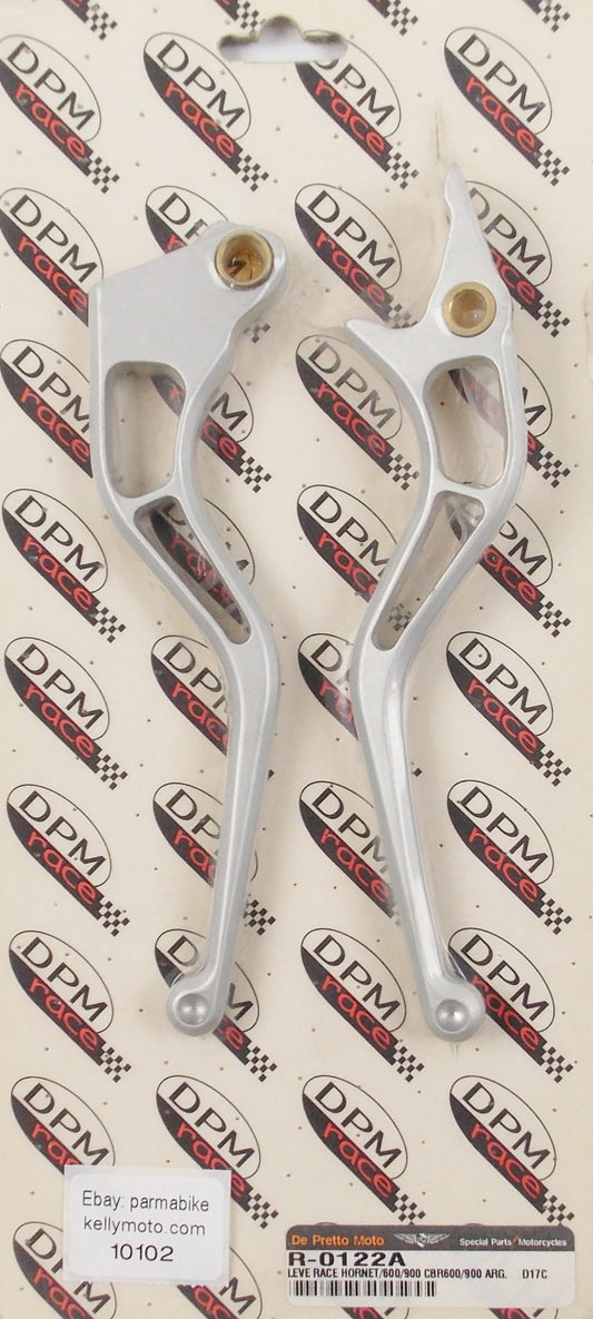 DE PRETTO HONDA HORNET 900 CBR 600 BRAKE CLUTCH LEVER CNC ALLOY SILVER R-0122A - MotoRaider