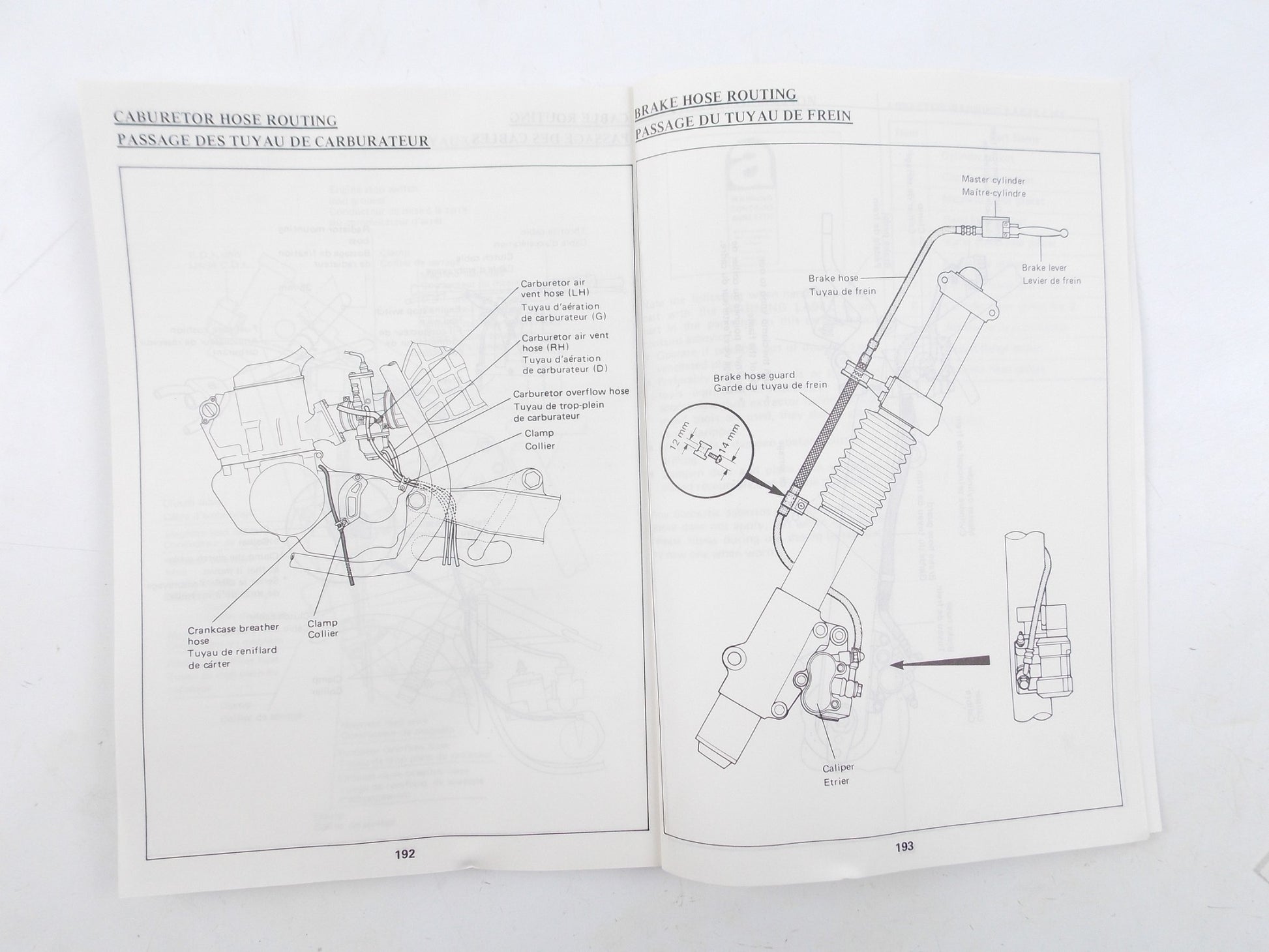 1987 SUZUKI OWNER MAINTENANCE MANUAL BOOK RM250 ENGLISH FRENCH 99011-26CS0-01B - MotoRaider