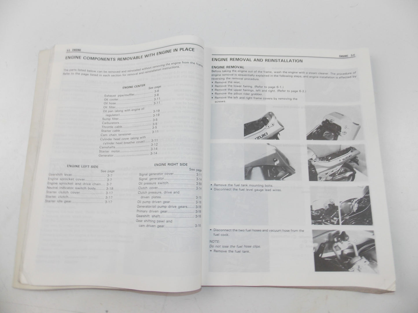 10/1988 SERVICE MANUAL CATALOG BOOK SUZUKI GSX750F ENGLISH 99500-37060-01E - MotoRaider