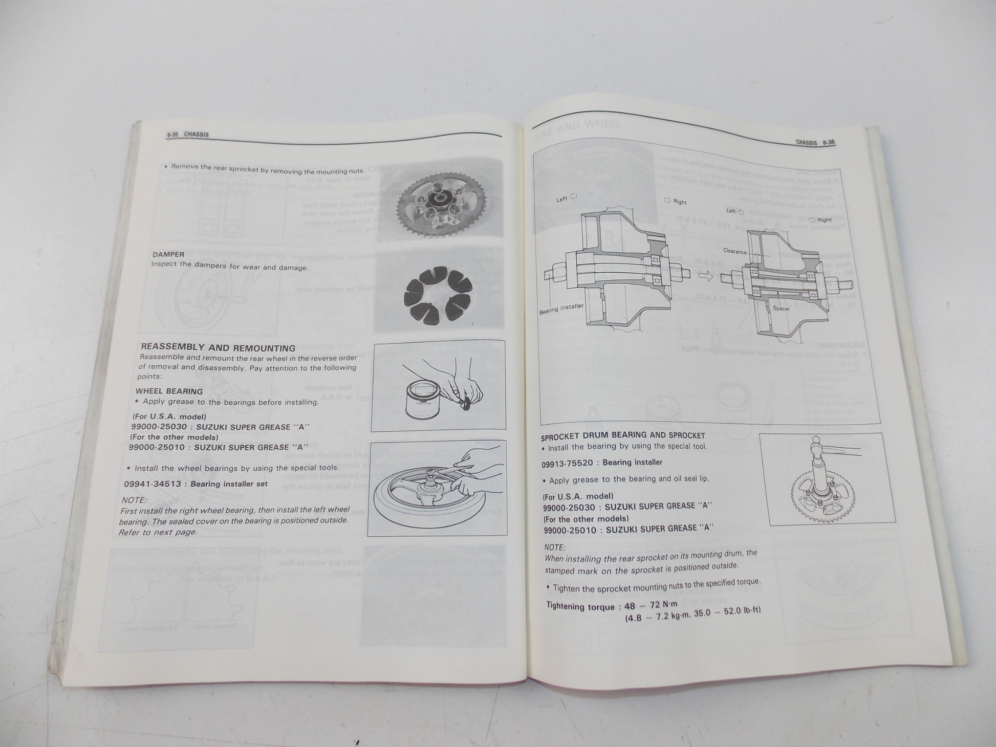 10/1988 SERVICE MANUAL CATALOG BOOK SUZUKI GSX750F ENGLISH 99500-37060-01E - MotoRaider