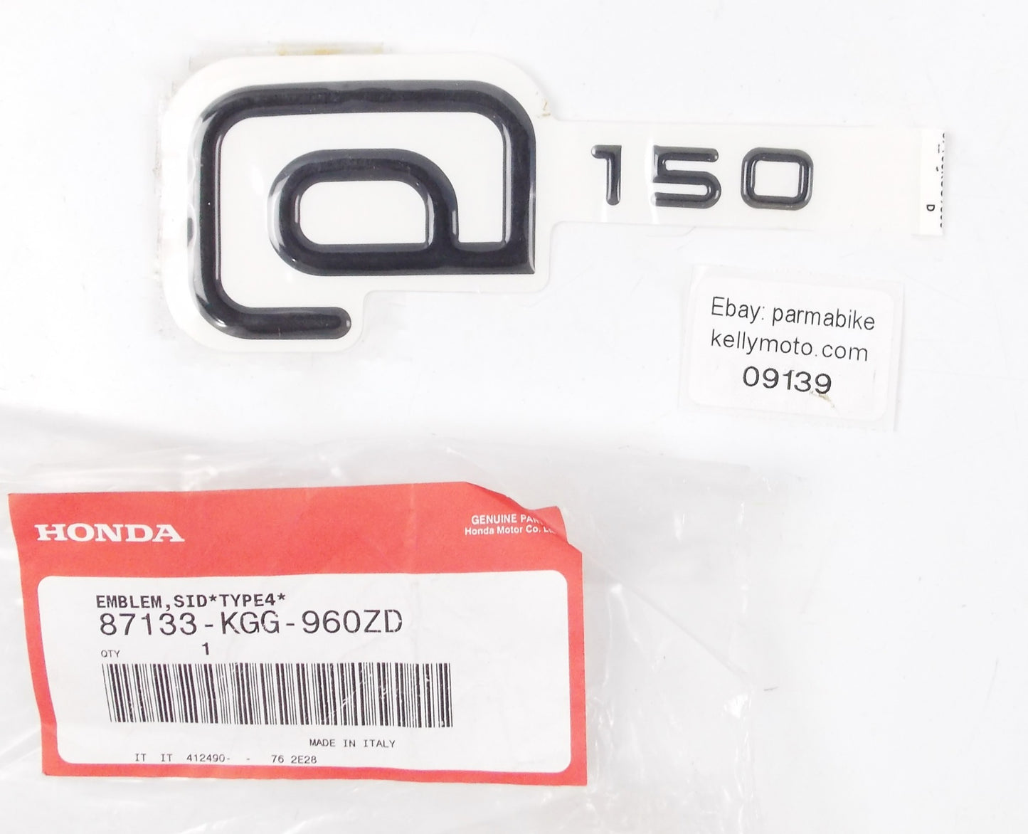 OEM HONDA 2003 AROBASE NES150 EMBLEM STICKER SIDE COVER TYPE-4 87133-KGG-960ZD - MotoRaider