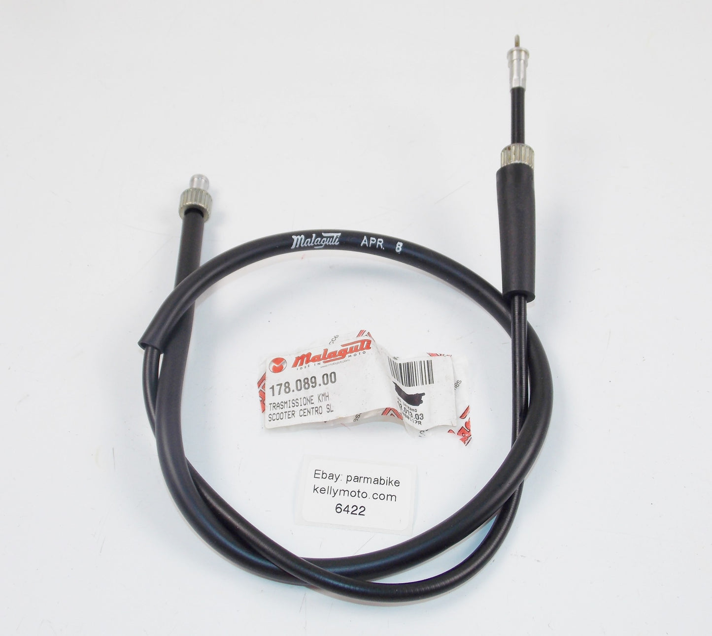 NOS OEM MALAGUTI SCOOTER CENTRO SL SPEEDOMETER CABLE KM 178.089.00 | 17808900 - MotoRaider