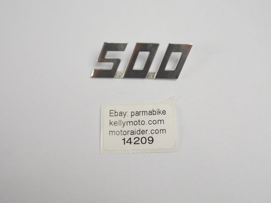 NOS OEM LAVERDA 500 EMBLEM LETTERING FRAME SIDE COVER MARK BADGE 61916244 - MotoRaider