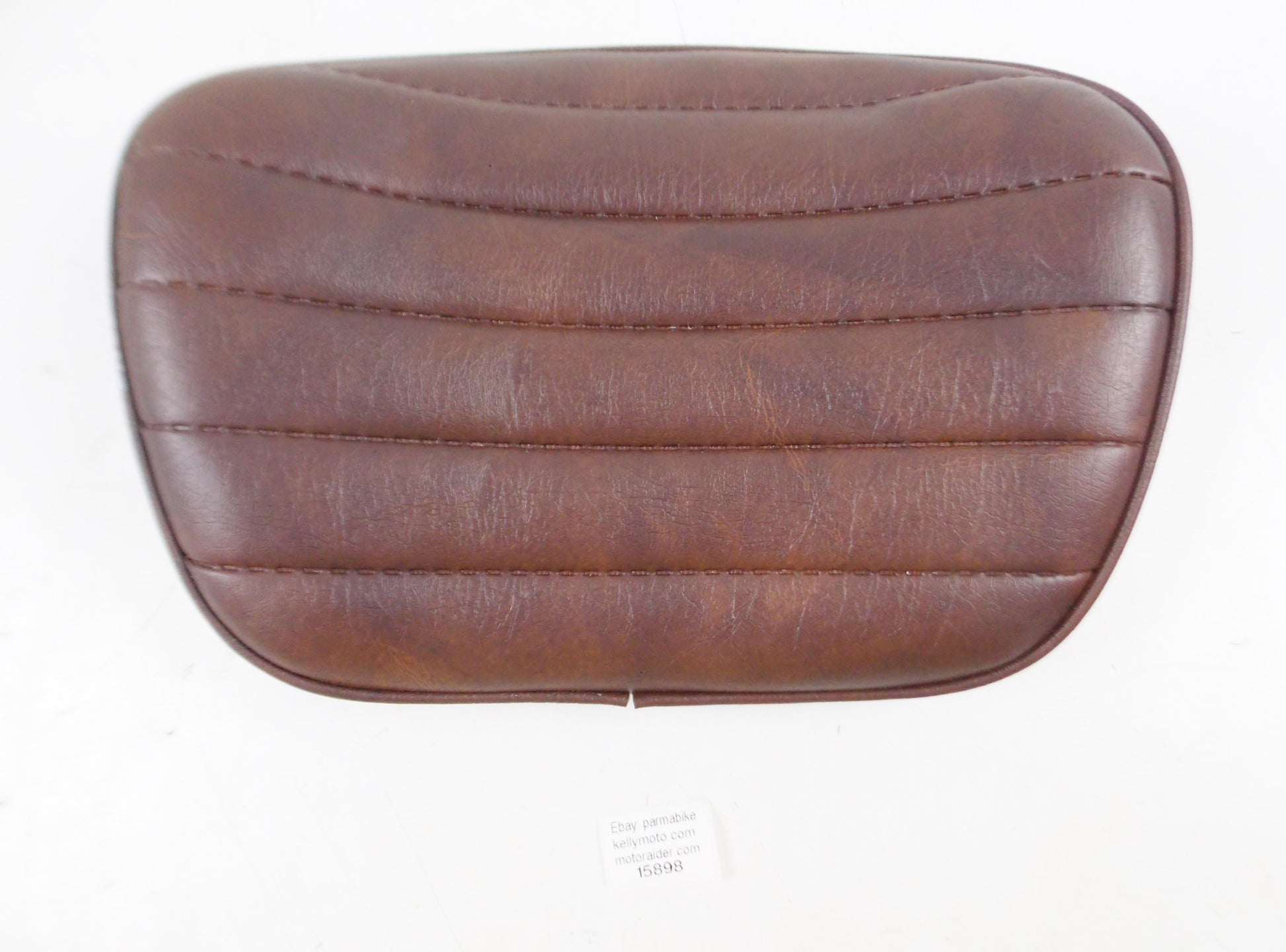 BACK REST DARK BROWN SYNTHETIC LEATHER 9 3/4"x14" HARLEY HONDA CRUISER TOURING - MotoRaider