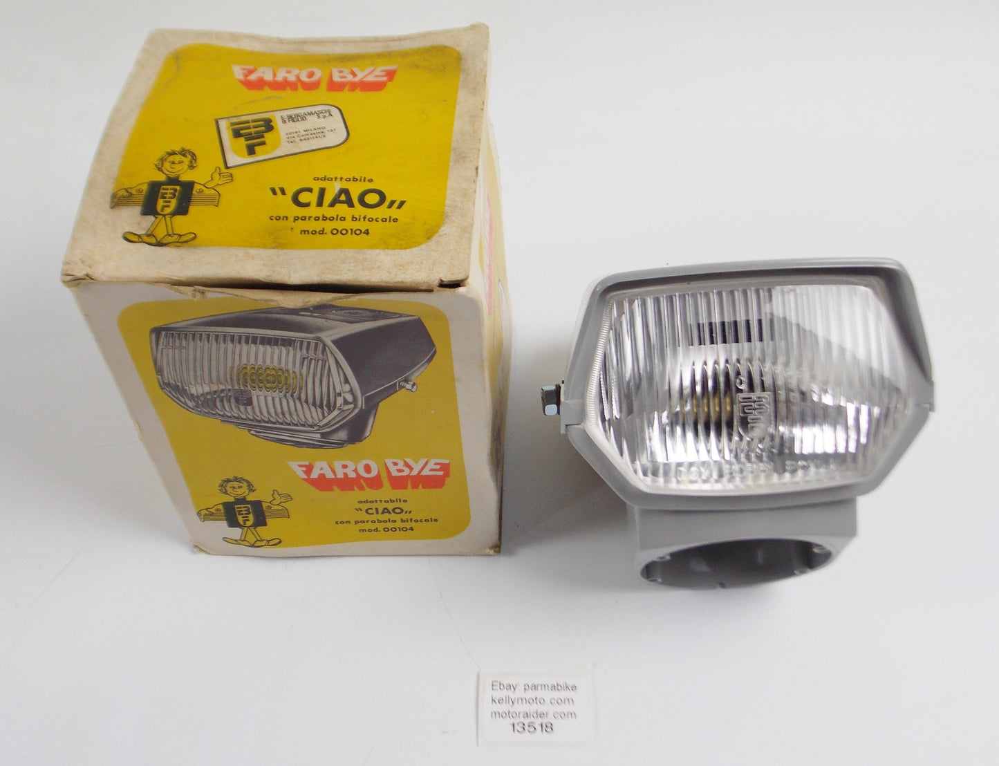 FARO BYE MOD. 00104 HEADLIGHT MOPED PIAGGIO CIAO ITALY - MotoRaider