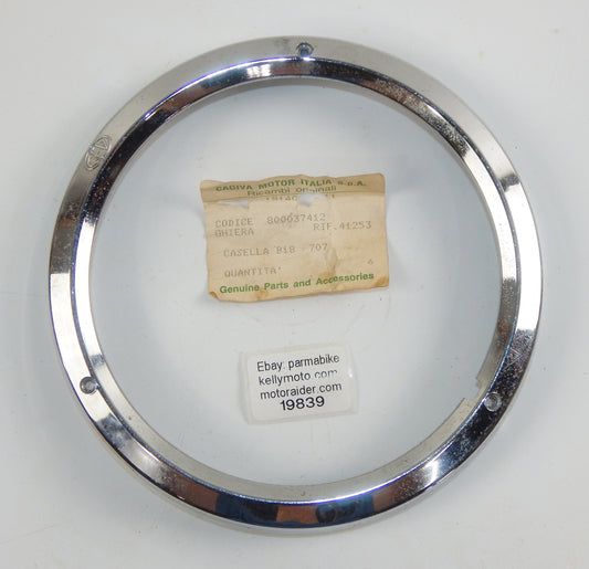 OEM CAGIVA 1984 ALETTA ELECTRA HEADLIGHT RING BEZEL TRIM 800037412 CEV 41028 - MotoRaider