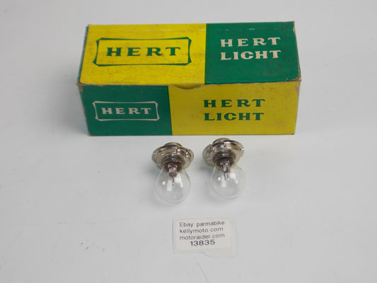 MOTORCYCLE SCOOTER 2 BULB HEADLIGHT HERT LICHT 0400 6V 20W P26S BASE VESPA - MotoRaider