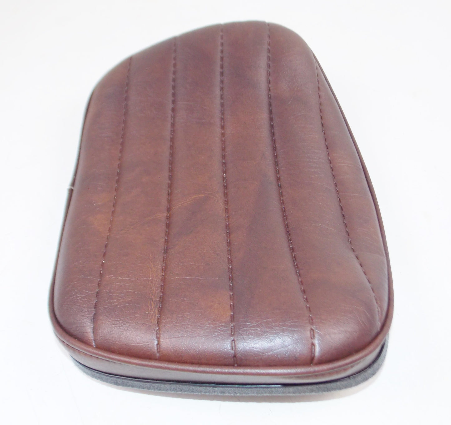 BACK REST DARK BROWN SYNTHETIC LEATHER 9 3/4"x14" HARLEY HONDA CRUISER TOURING - MotoRaider