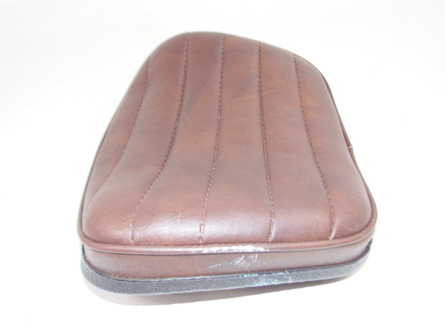 BACK REST DARK BROWN SYNTHETIC LEATHER 9 3/4"x14" HARLEY HONDA CRUISER TOURING - MotoRaider