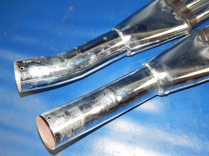 HONDA CBX 1000 MARVING 6 in 2 CHROME OPEN EXHAUST MUFFLER PIPE HEADERS VINTAGE - MotoRaider