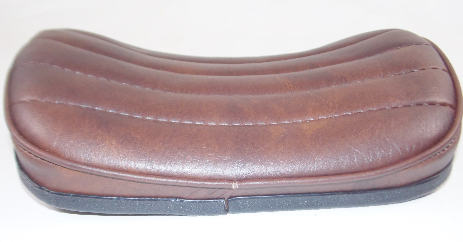 BACK REST DARK BROWN SYNTHETIC LEATHER 9 3/4"x14" HARLEY HONDA CRUISER TOURING - MotoRaider