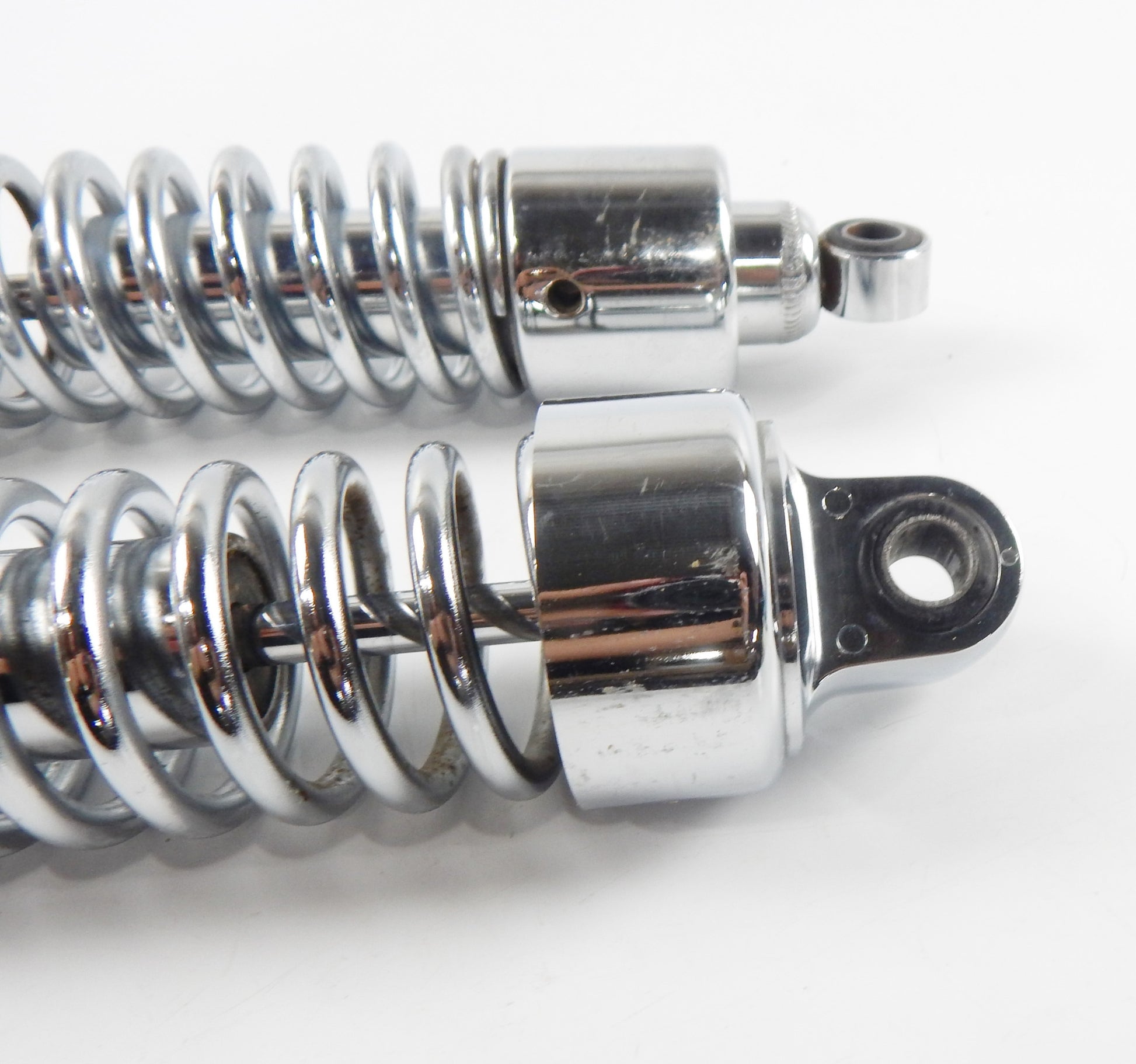 REAR SUSPENSION CHROME SHOCK ABSORBER CRUISER CUSTOM CHOPPER HONDA YAMAHA 12.5" - MotoRaider