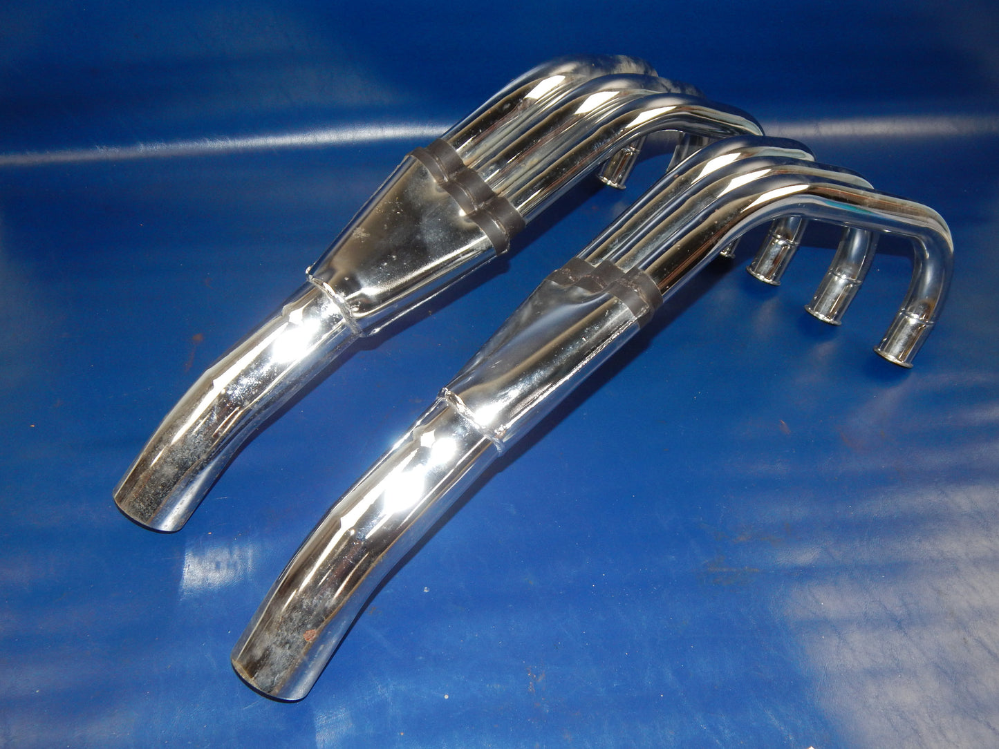 HONDA CBX 1000 MARVING 6 in 2 CHROME OPEN EXHAUST MUFFLER PIPE HEADERS VINTAGE - MotoRaider