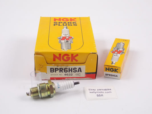 BOX OF 10 NOS NGK BPR6HSA 4632 SPARK PLUGS YAMAHA HONDA KAWASAKI SUZUKI TRIUMPH - MotoRaider