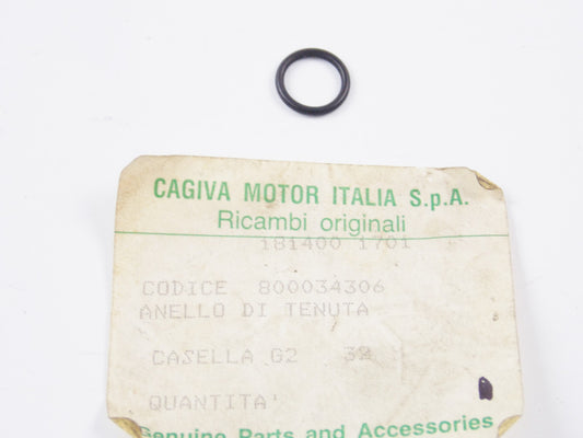 NOS OEM CAGIVA 1987-1988 T4 350E/350R/500E/500R CYLINDER HEAD O-RING 800034306 - MotoRaider