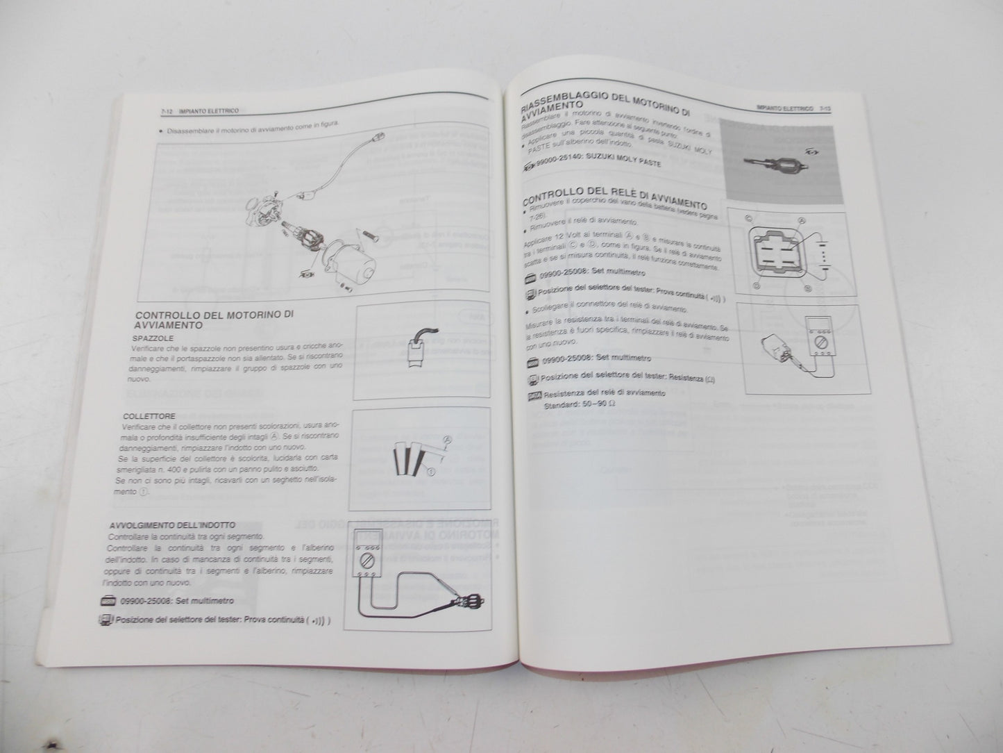 01/99 SERVICE MANUAL CATALOG REAPIR BOOK SUZUKI SCOOTER UX50W ITALIAN - MotoRaider