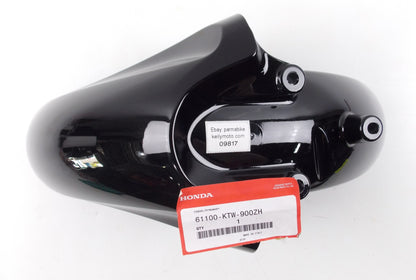 NOS OEM 2007-2014 HONDA SH300 BLACK FRONT FENDER MUD GUARD  61100-KTW-900ZH - MotoRaider